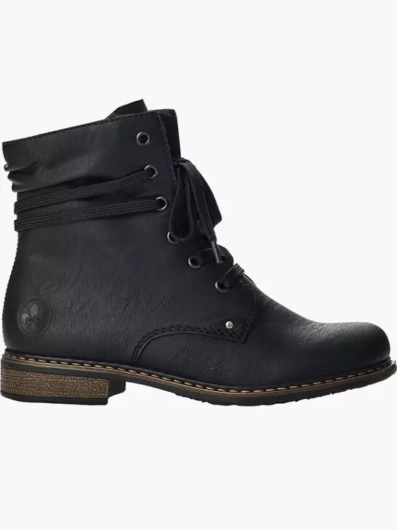 Rieker Damen Schnürstiefel in schwarz