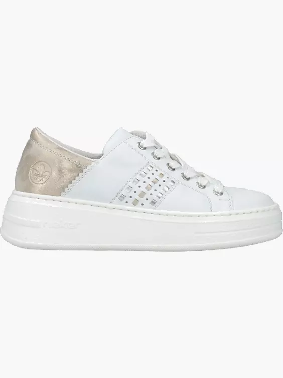 Rieker Damen Sneaker Low in weiß