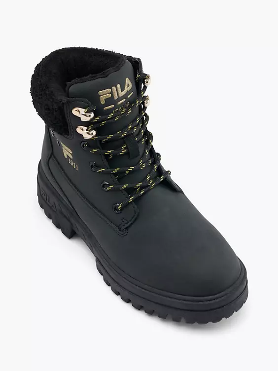 FILA Schnürboots in schwarz