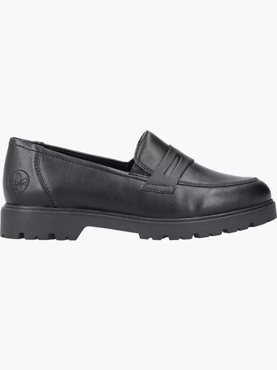 Rieker Damen Slipper in schwarz