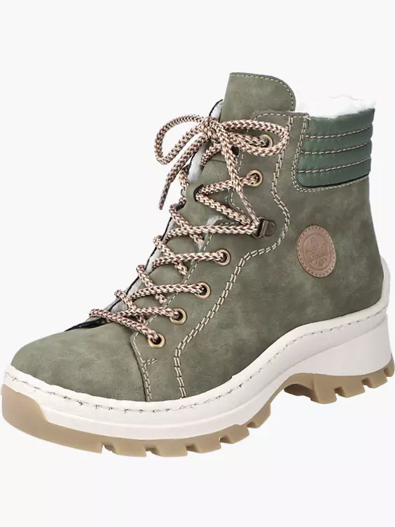 Rieker Damen Schnürstiefel in grün