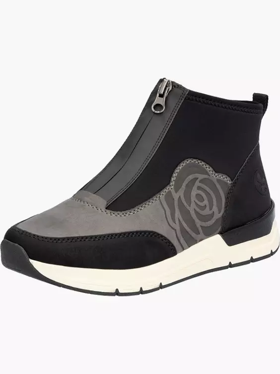 Rieker Damen Slipper in schwarz
