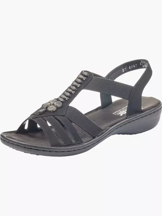 Rieker Damen Riemchensandalen in schwarz