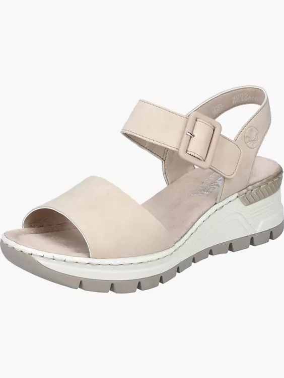 Rieker Damen Keilsandaletten in beige