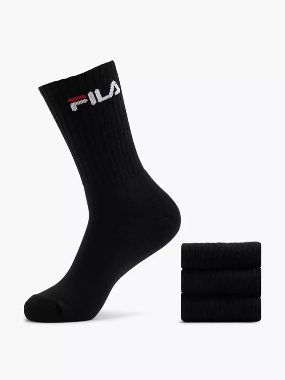 FILA Socken 3er Pack in schwarz