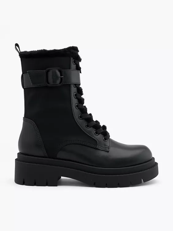 Catwalk Schnürboots in schwarz