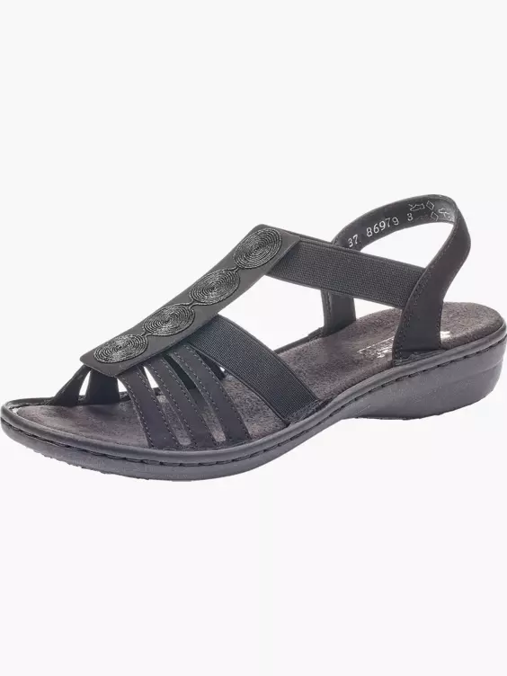 Rieker Damen Riemchensandalen in schwarz