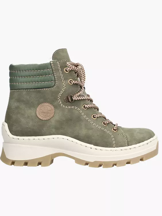 Rieker Damen Schnürstiefel in grün