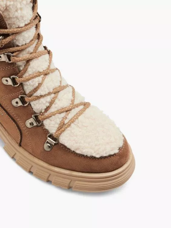 TOM TAILOR Schnürboots in sand