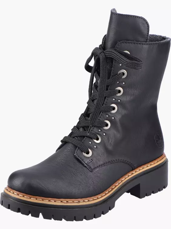 Rieker Damen Biker Boots in schwarz