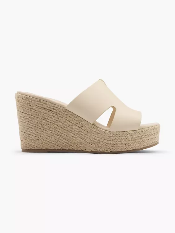 Graceland Keilsandalette in beige