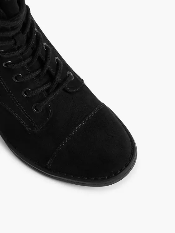 Graceland Schnürstiefelette in schwarz