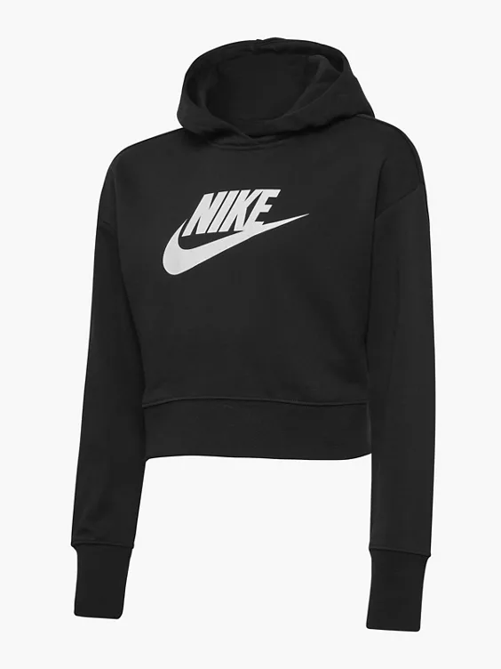 Nike Crop Hoodie in schwarz