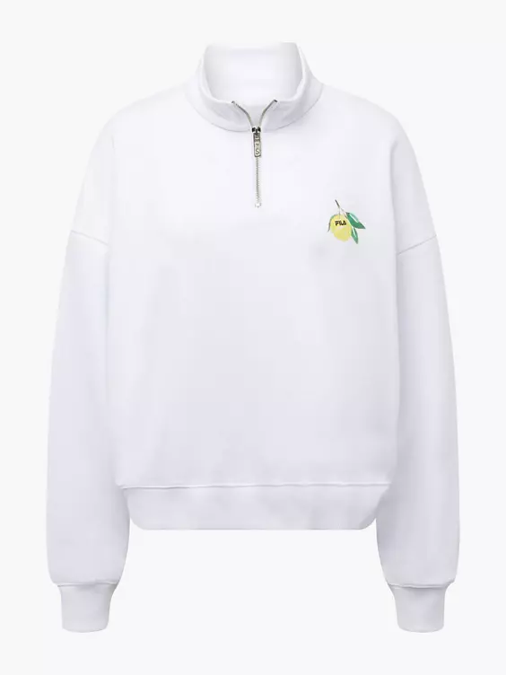 FILA Half-Zip Sweatshirt in weiß