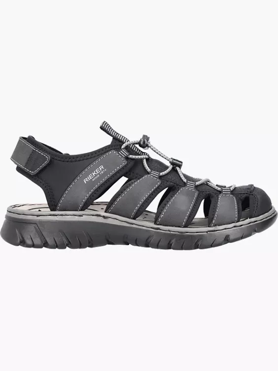 Rieker Herren Trekkingsandalen in schwarz