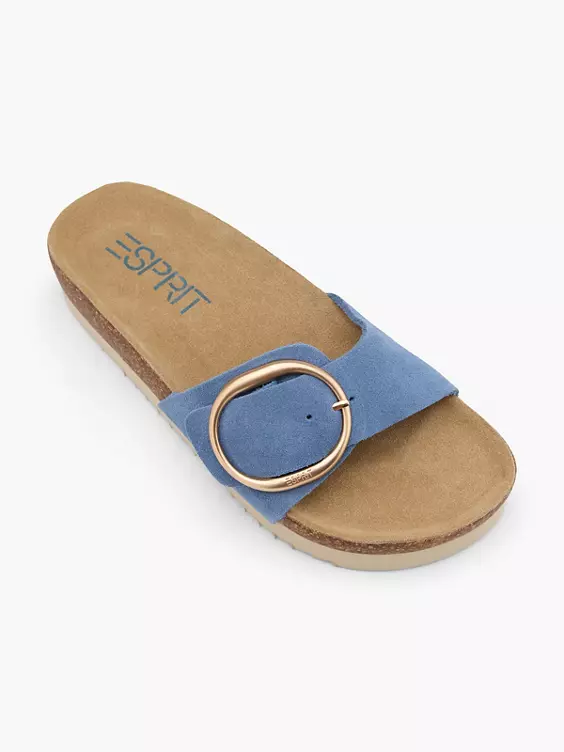 ESPRIT Leder Pantolette in blau