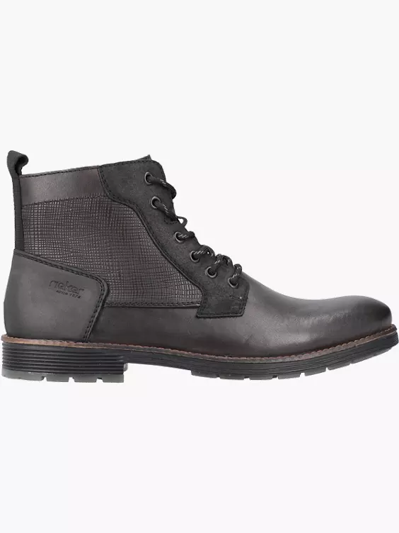 Rieker Herren Schnürstiefel in schwarz