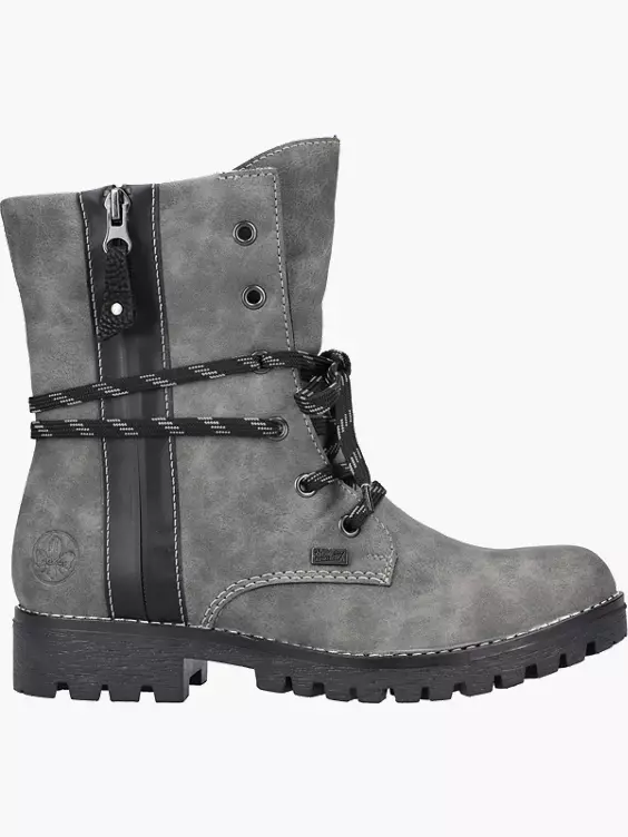 Rieker Damen Schnürstiefel in grau