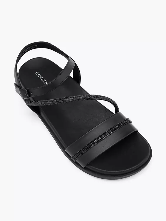 Graceland Sandale in schwarz
