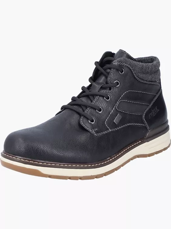 Rieker Herren Schnürstiefel in schwarz
