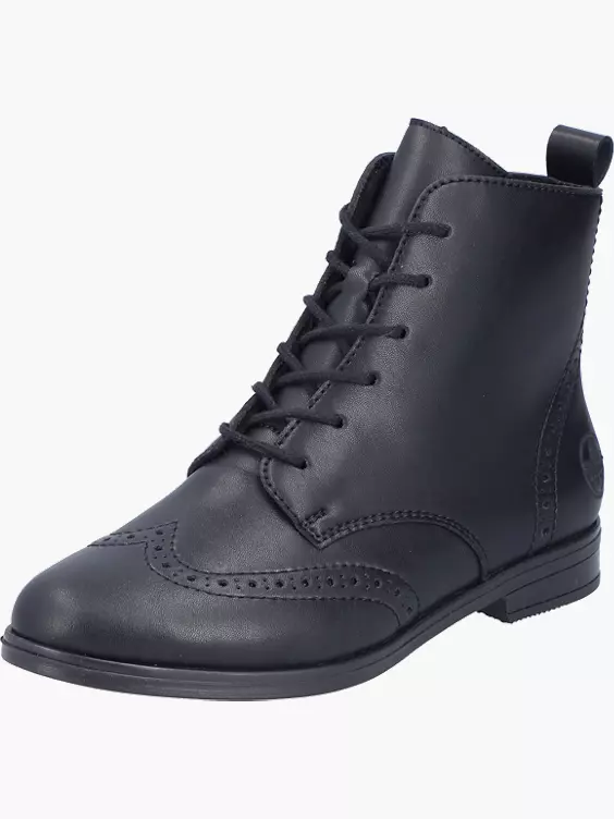 Rieker Damen Schnürstiefel in schwarz