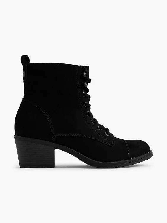 Graceland Schnürstiefelette in schwarz