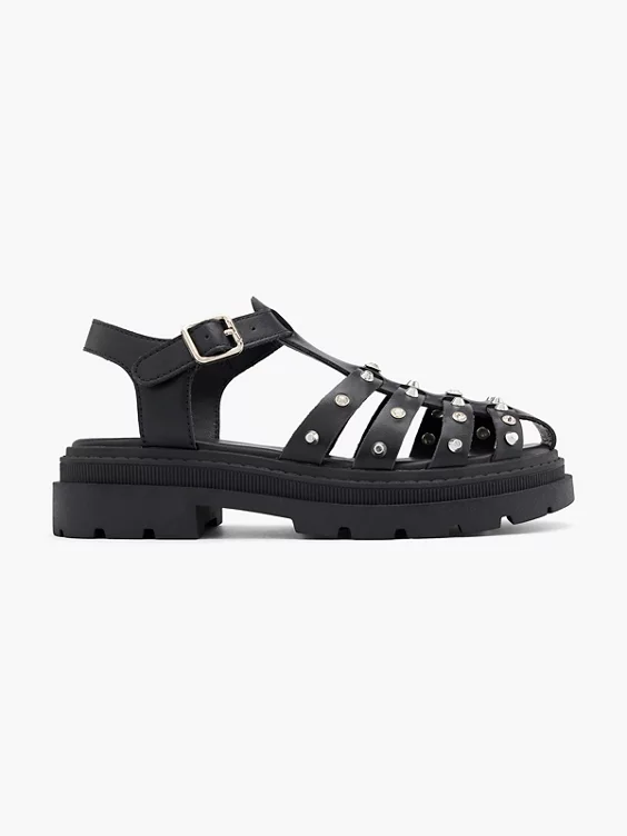 Graceland Sandale in schwarz