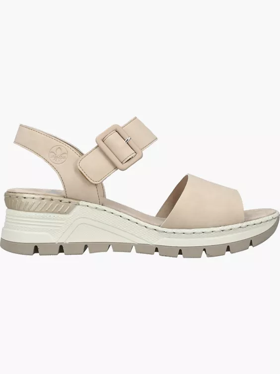 Rieker Damen Keilsandaletten in beige