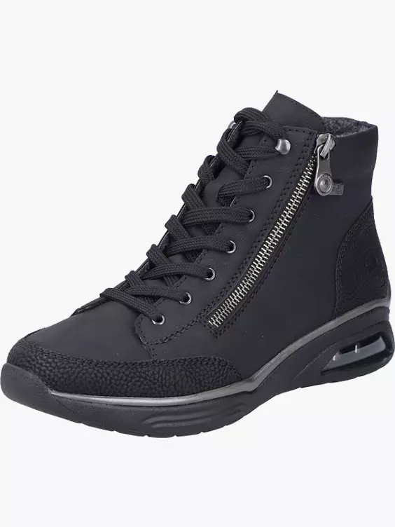 Damen Schnürstiefel in schwarz