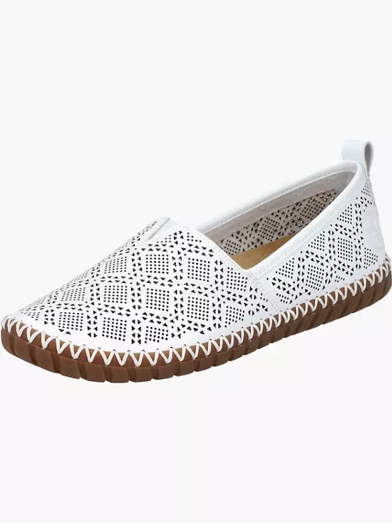 Rieker Damen Ballerinas in weiß