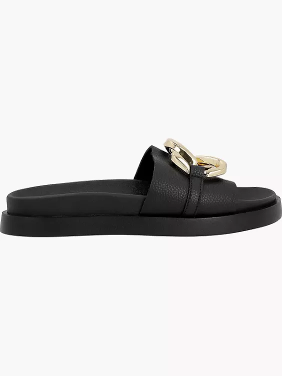 Damen Slides in schwarz