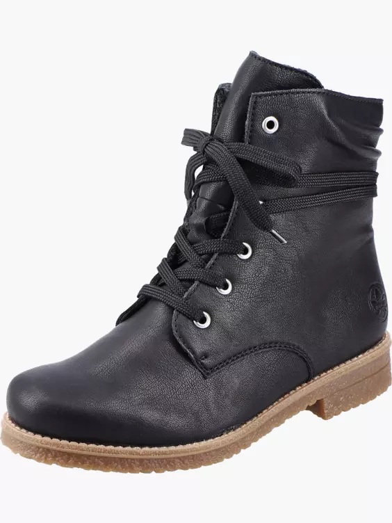 Rieker Damen Schnürstiefel in schwarz