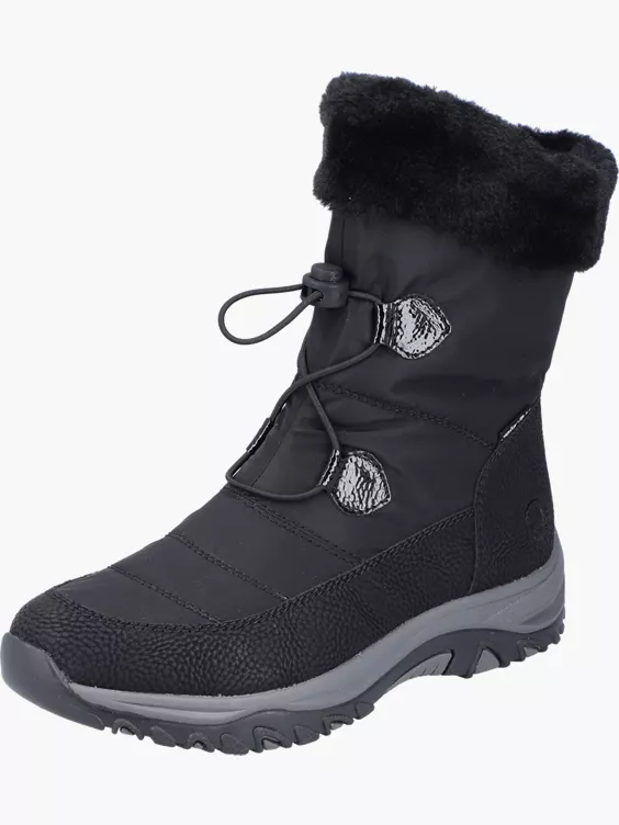 Rieker Damen Schnürstiefel in schwarz