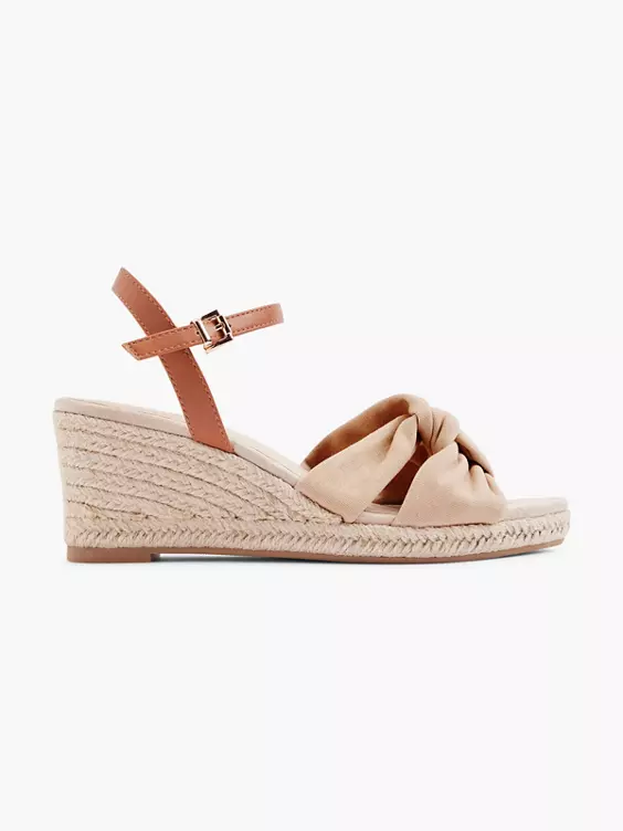 Graceland Keilsandalette in beige