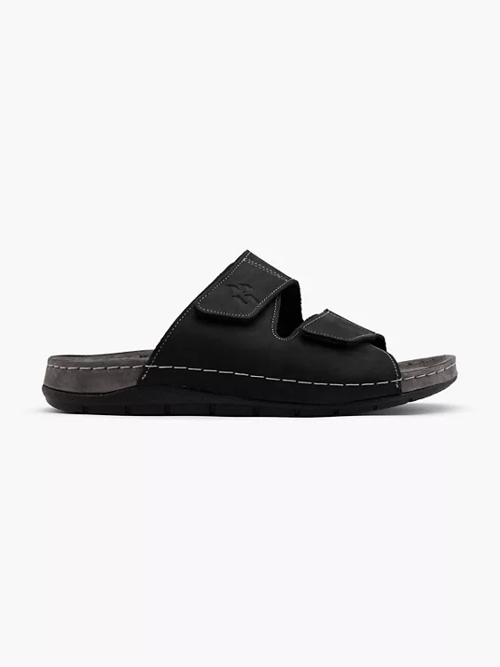 Romika Leder Pantolette in schwarz