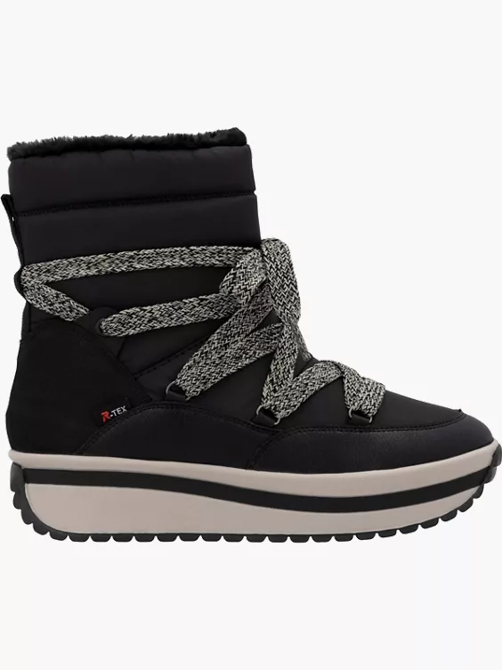 Damen Schnürstiefel in schwarz