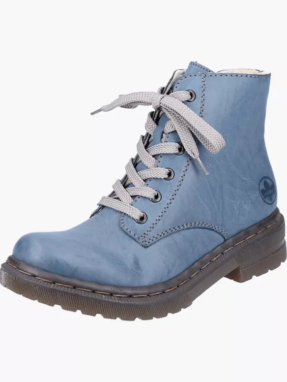 Rieker Damen Schnürstiefel in blau