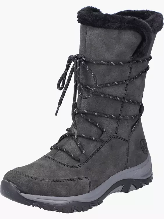 Rieker Damen Schnürstiefel in grau