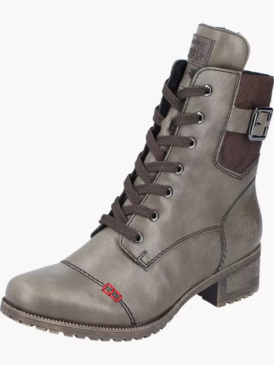 Rieker Damen Schnürstiefel in grün