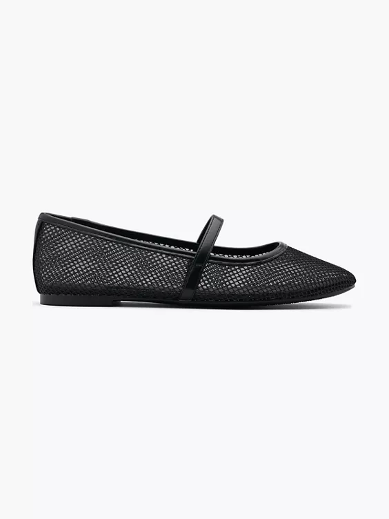 Catwalk Mary Jane Ballerina in schwarz
