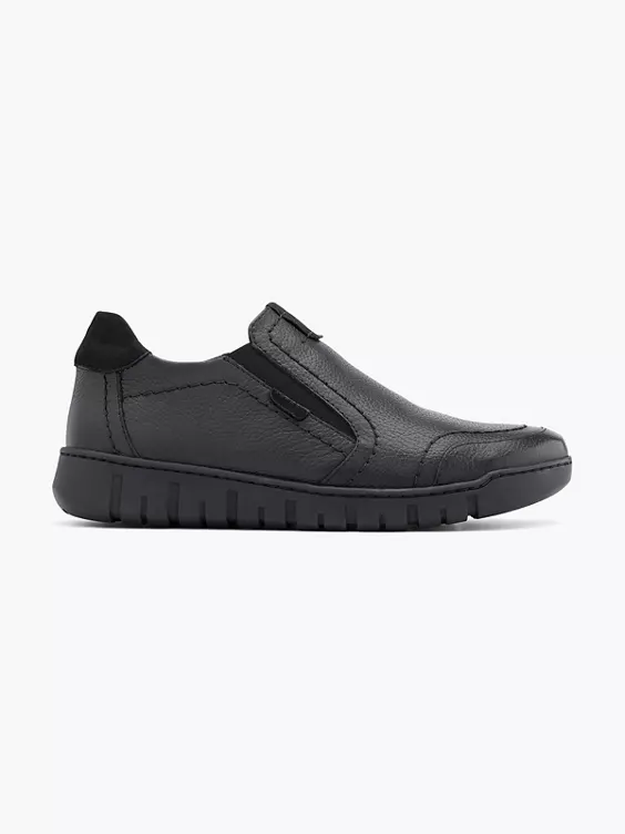 Medicus Leder Komfort Slipper in schwarz