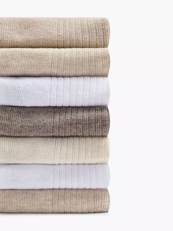 Cosy Nature 7er Pack Sneakersocken in braun