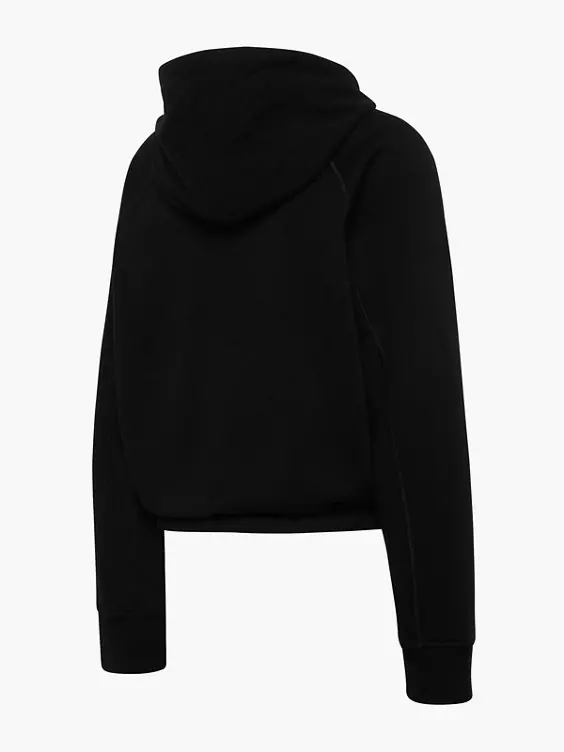FILA Crop Hoodie in schwarz