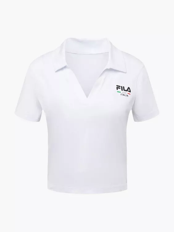 FILA Crop Poloshirt in weiß