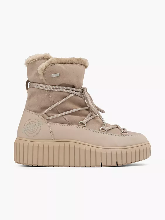 s.Oliver Schnürboots in taupe