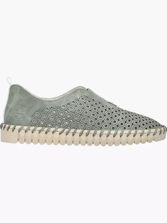 Rieker Damen Slipper in grün