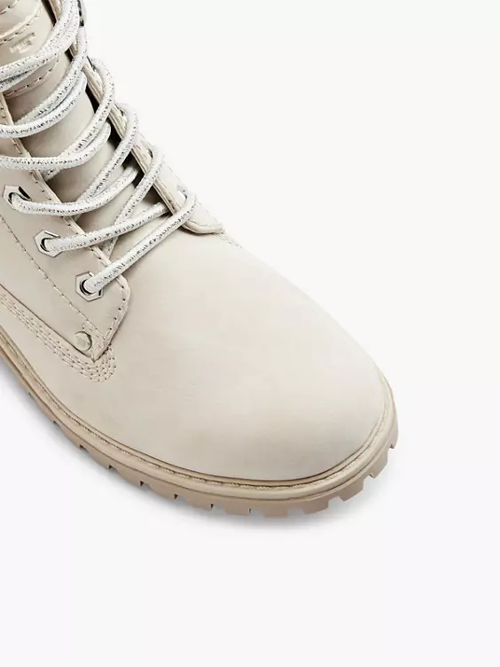 TOM TAILOR Schnürboots in beige