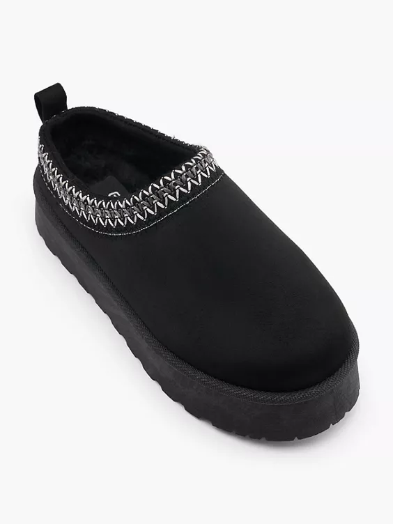 Graceland Pantoffel in schwarz