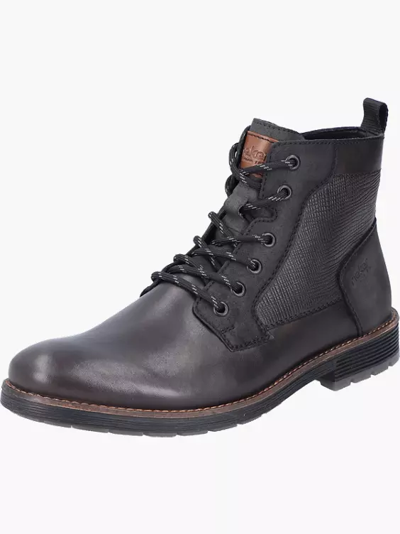 Rieker Herren Schnürstiefel in schwarz