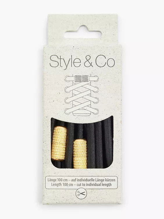 DEICHMANN Gummisenkel Style & Go 100 cm in schwarz